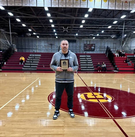 Juneau’s Travis Dybdahl received the Iron Man Award for his outstanding play in three separate divisions at last week’s Mt. Edgecumbe Invitational Basketball Tournament at the MEHS B.J. McGillis Gymnasium. (Photo courtesy MEHS)