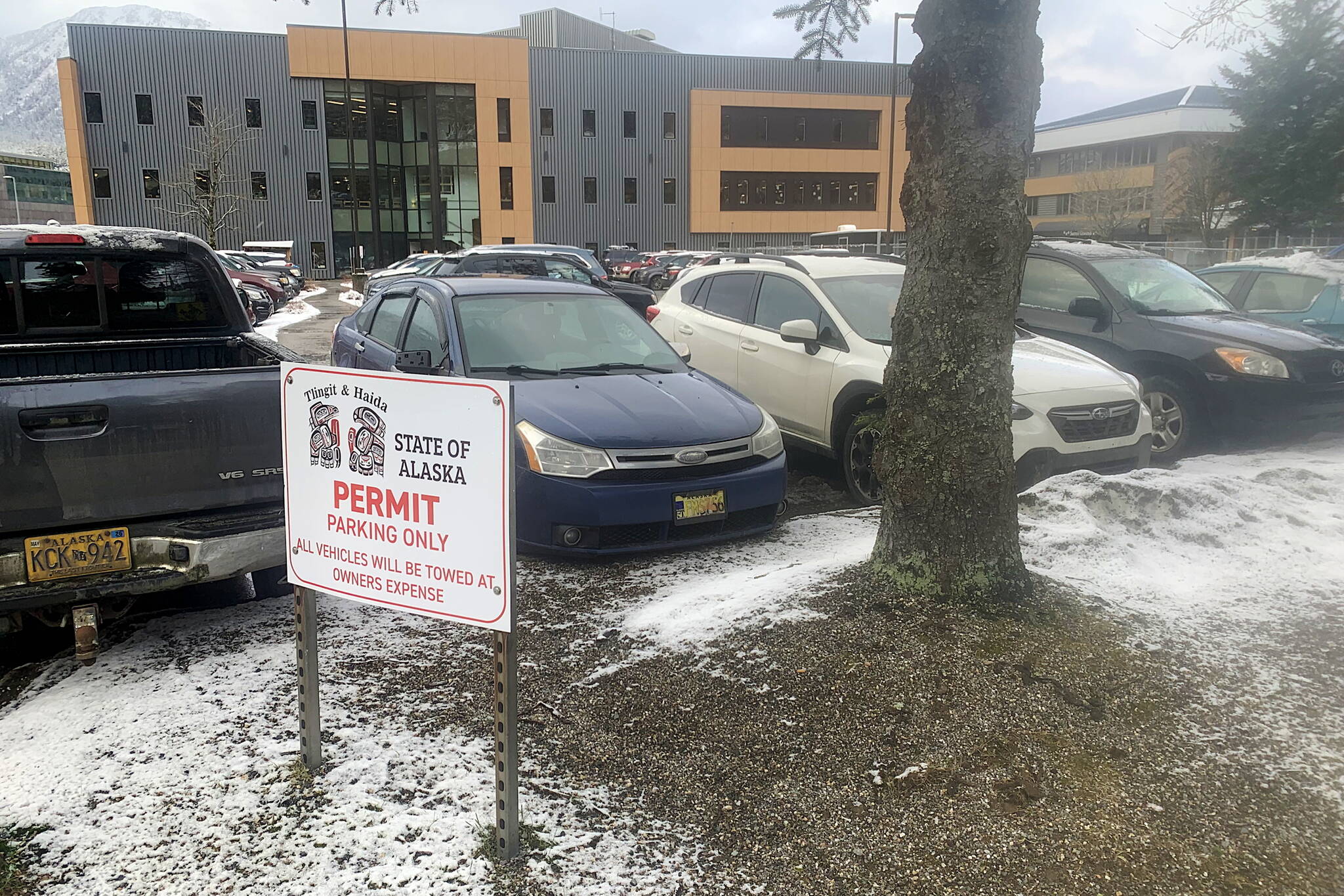 The renovated Edward K. Thomas Building, used by the Central Council of the Tlingit and Haida Indian Tribes of Alaska, has been frequented in recent days by residents seeking tribal IDs. (Mark Sabbatini / Juneau Empire)