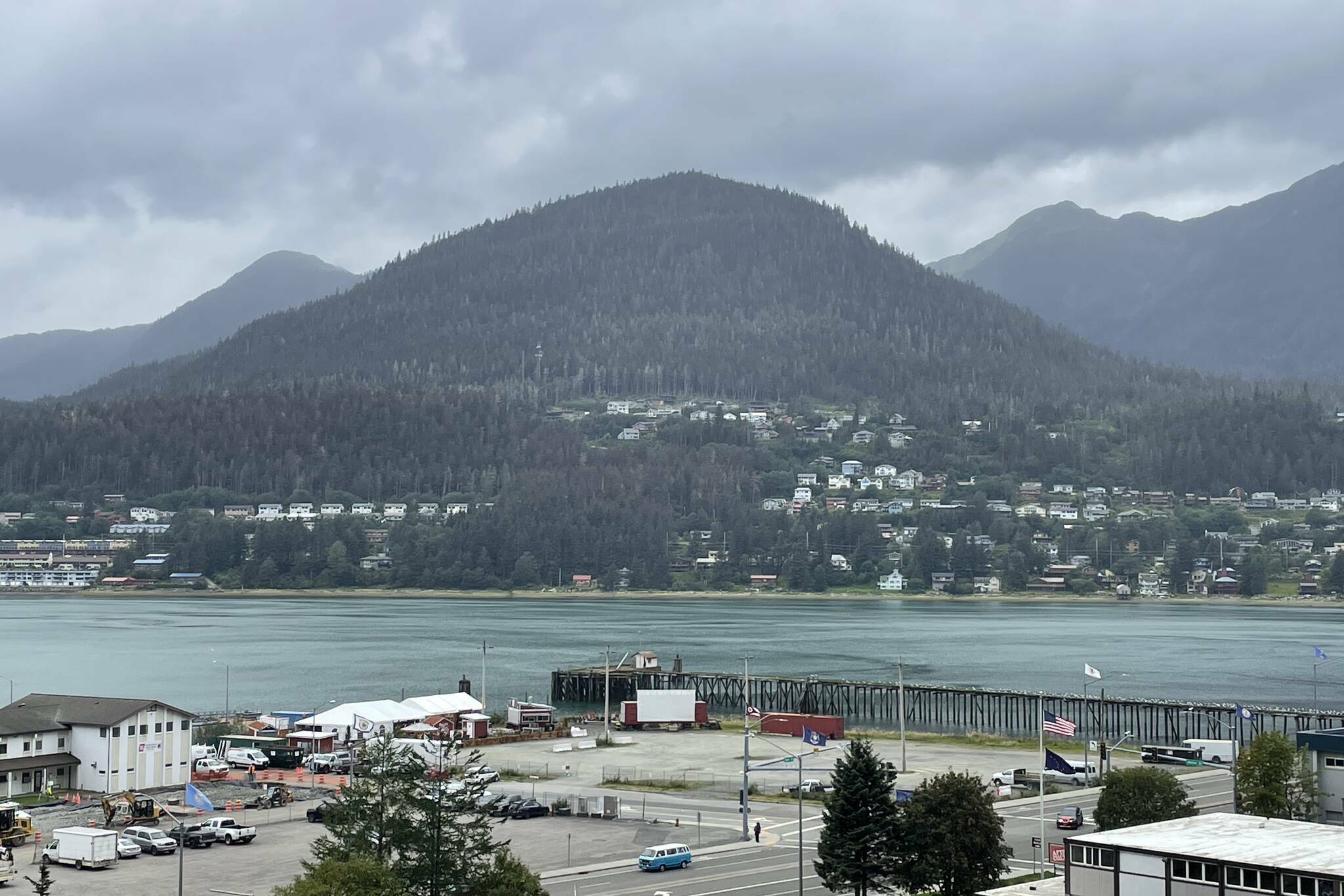 The waterfront area for Huna Totem Corp.’s proposed Aak’w Landing. (Michael S. Lockett / Juneau Empire file photo)