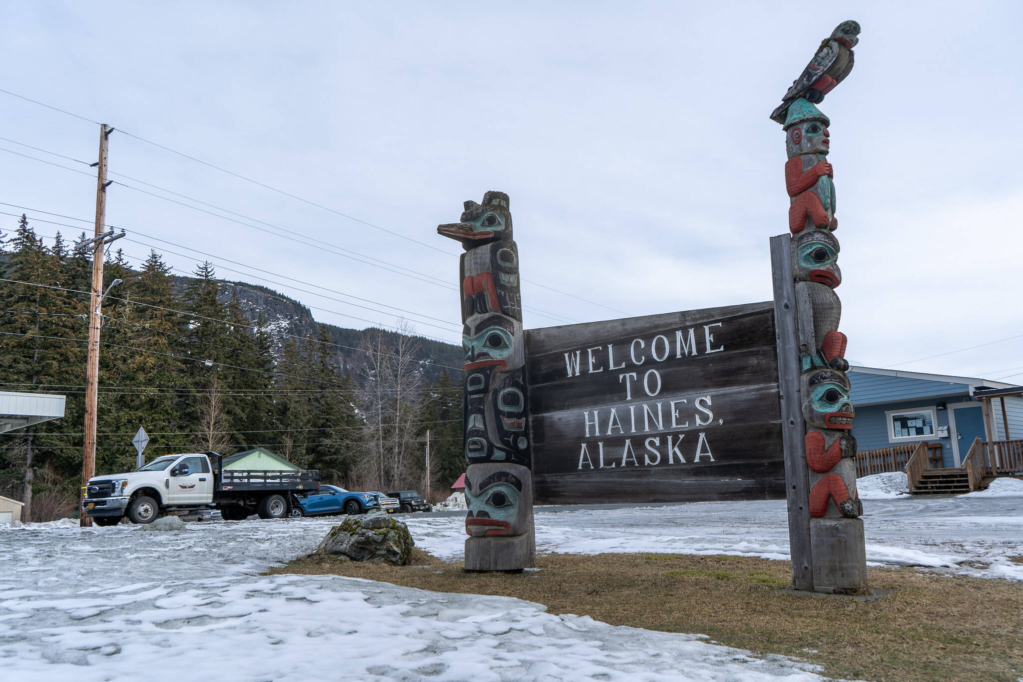 A sign on the Haines Highway. (Lex Treinen/Chilkat Valley News)